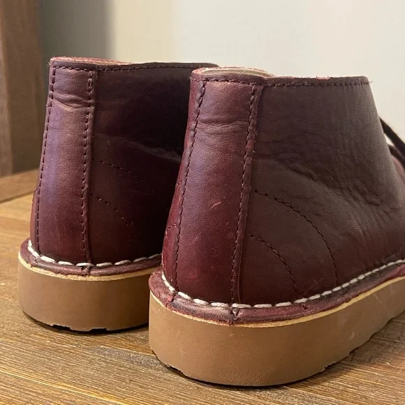 LL Bean Boots Womens 6 Stonington Chukka Burgundy Leather Lace Up Casual - Picture 10 of 16
